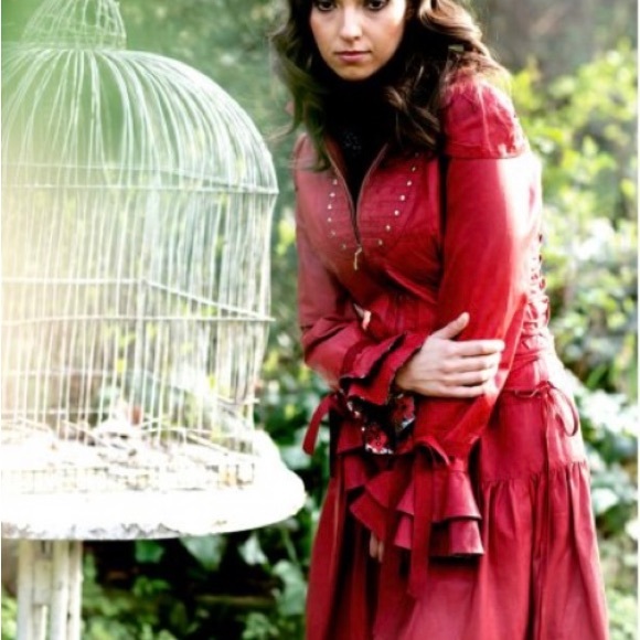 IMPERO LONDON | Red leatherCorset Dress/ Coat - Picture 6 of 6